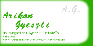 arikan gyeszli business card